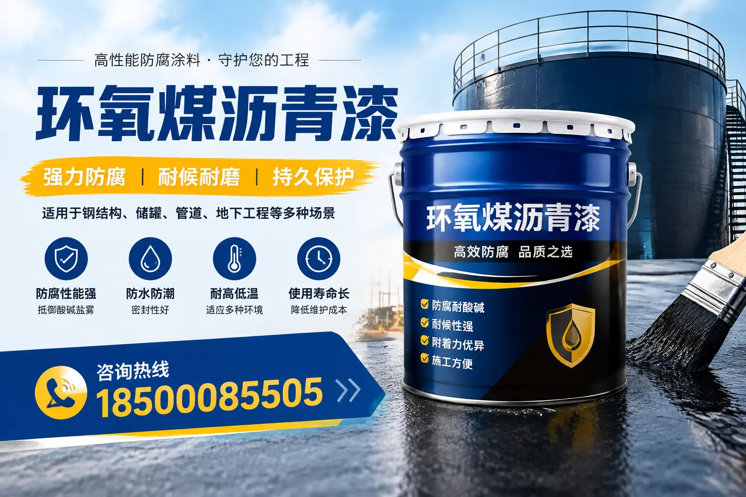 环氧煤沥青漆在工业中的应用，邵阳企业的选择